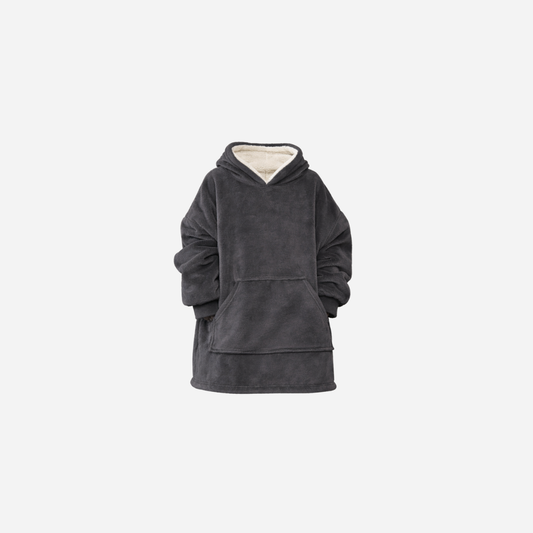 Childs Oversized Hudi Snuggly Wearable Blanket Charcoal