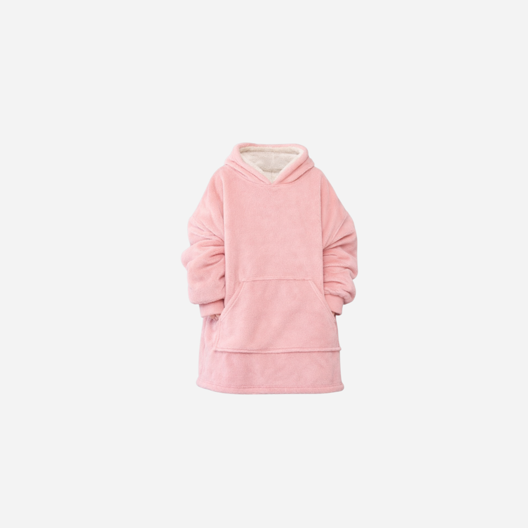 Childs Oversized Hüdi Snuggly Wearable Blanket Pink
