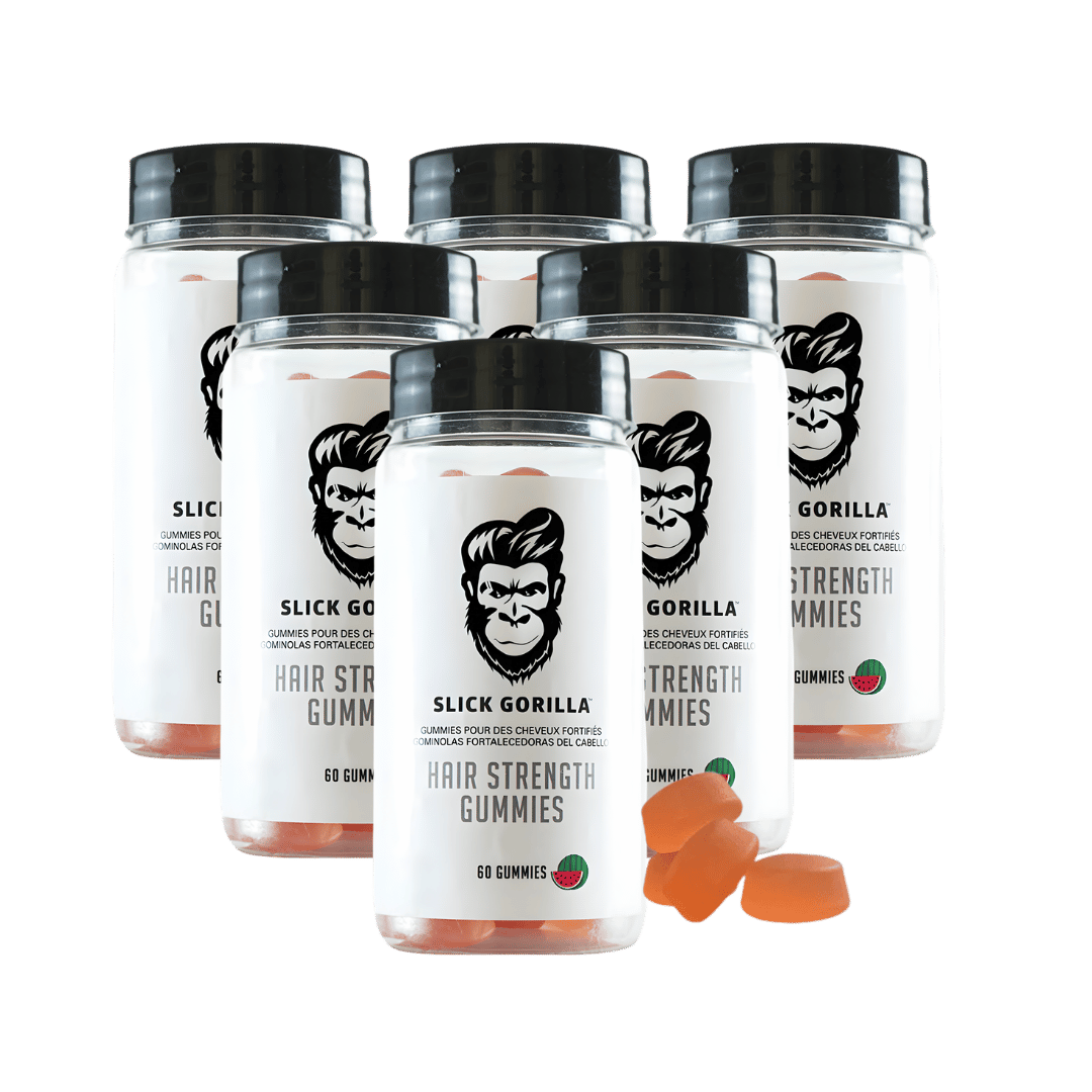 Slick Gorilla Hair Strength Biotin Gummies 6 Months 6 Tubs